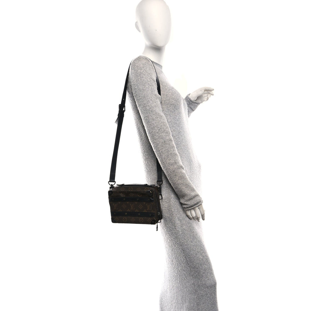 Monogram Macassar Handle Soft Trunk Black