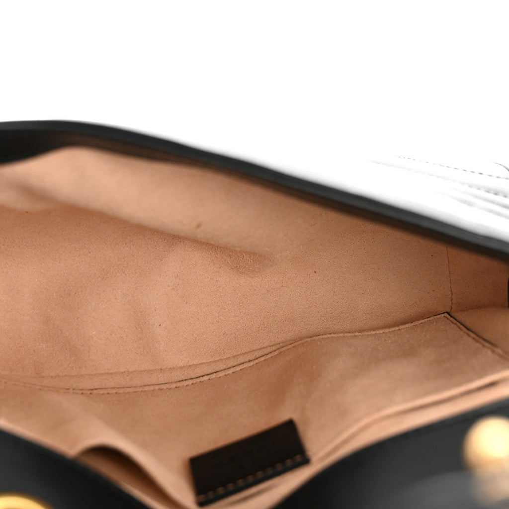 Calfskin Matelasse Mini GG Marmont Shoulder Bag Black