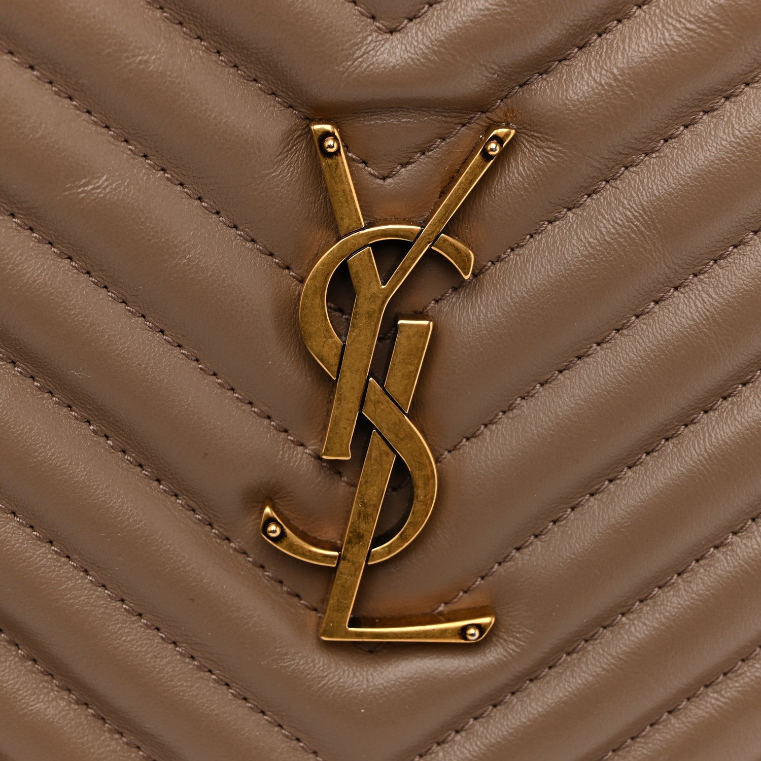 Calfskin Matelasse Monogram Lou Camera Bag Dark Beige
