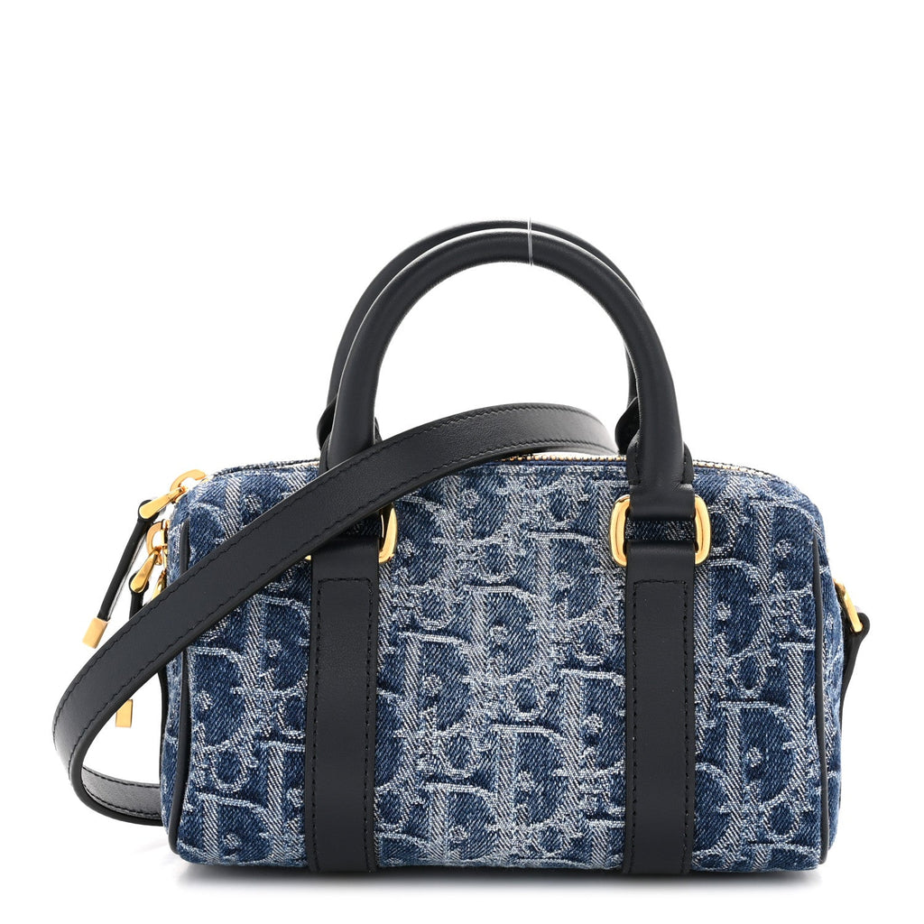 Denim Oblique Nano Groove 17 Bag Blue