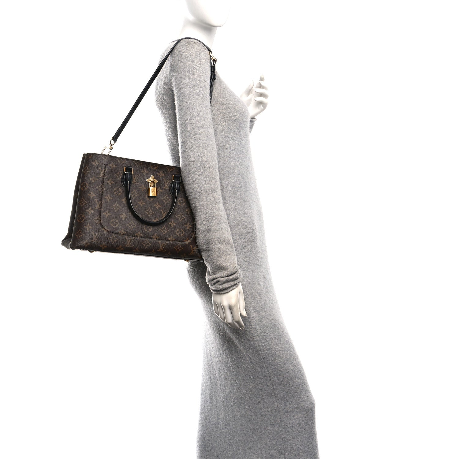 Monogram Flower Tote Black