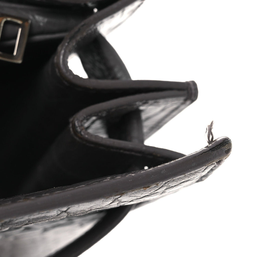 Calfskin Crocodile Embossed Small Sac de Jour Fog