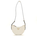 Soft Calfskin Arque Shoulder Bag White