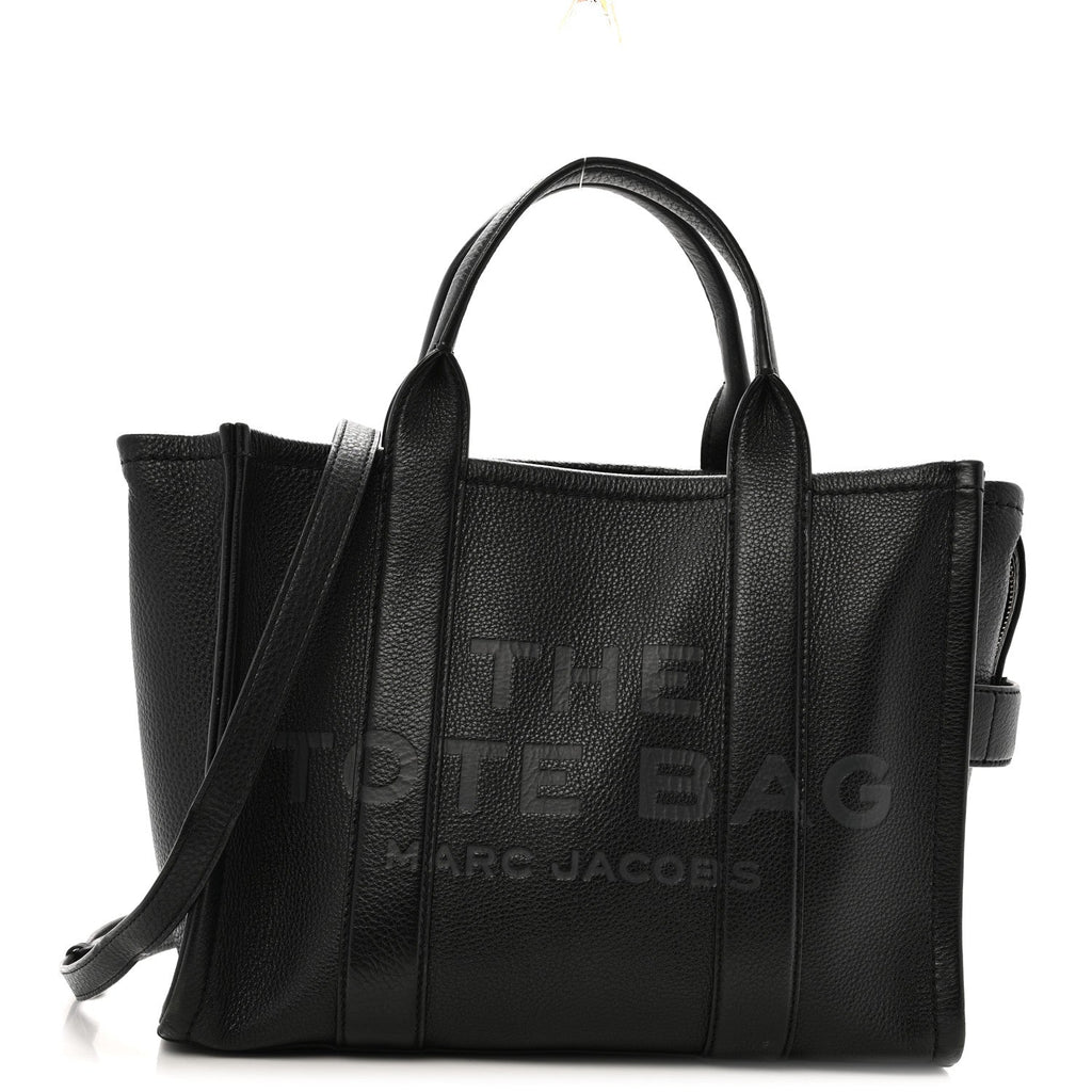 Grained Calfskin Medium The Tote Bag Black