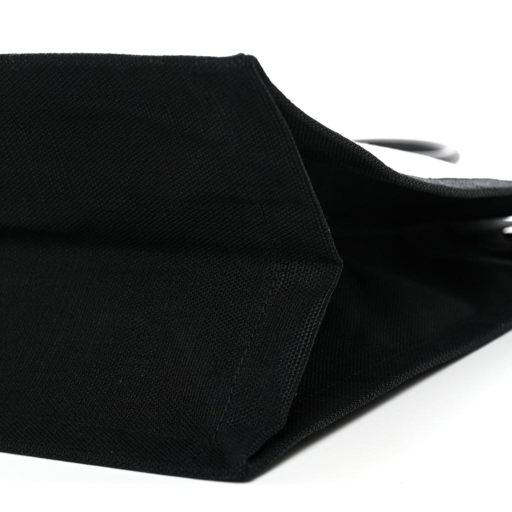 Linen Calfskin Rive Gauche Tote White Black