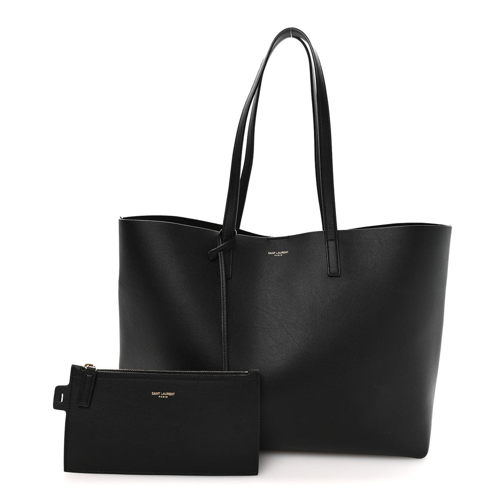 Calfskin Large Shopping Tote Black
