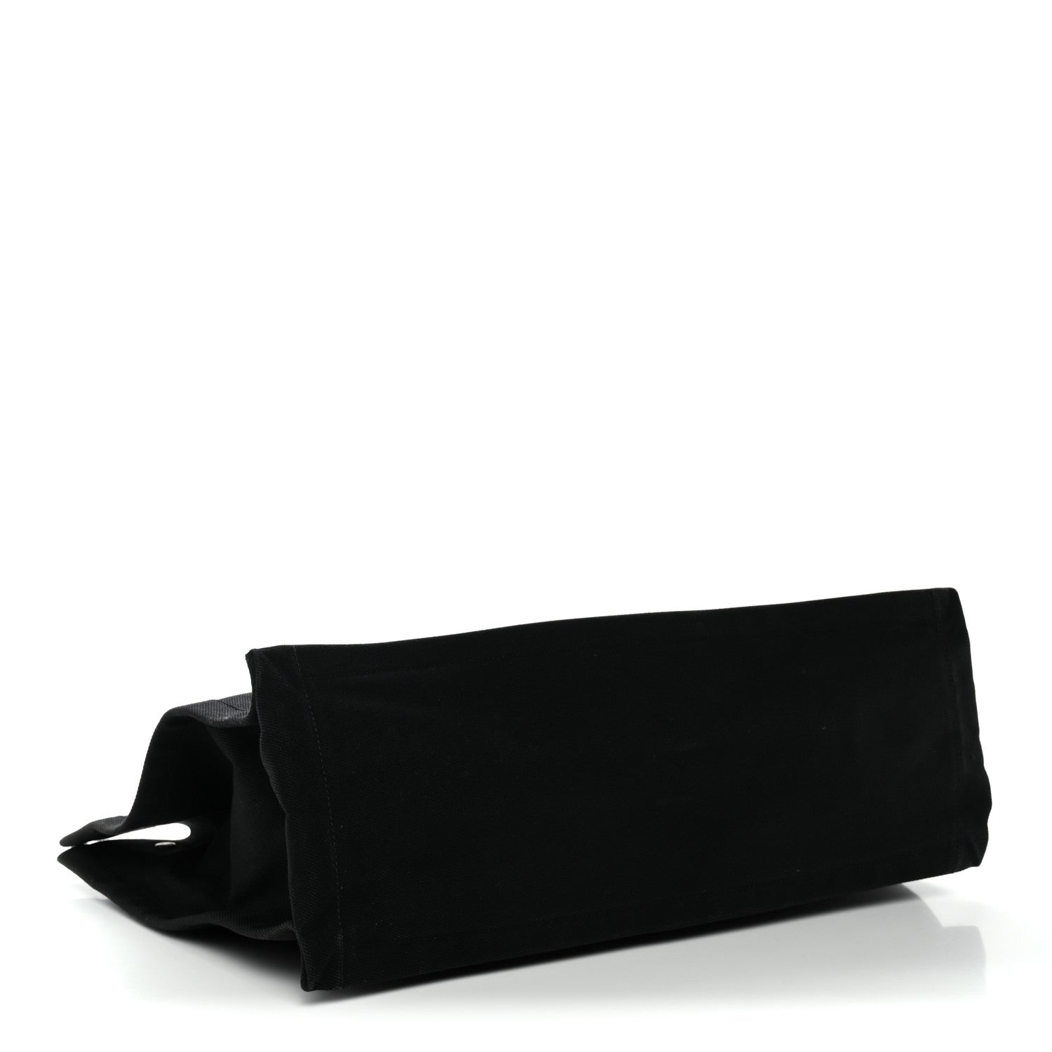 Linen Calfskin Rive Gauche Tote Black
