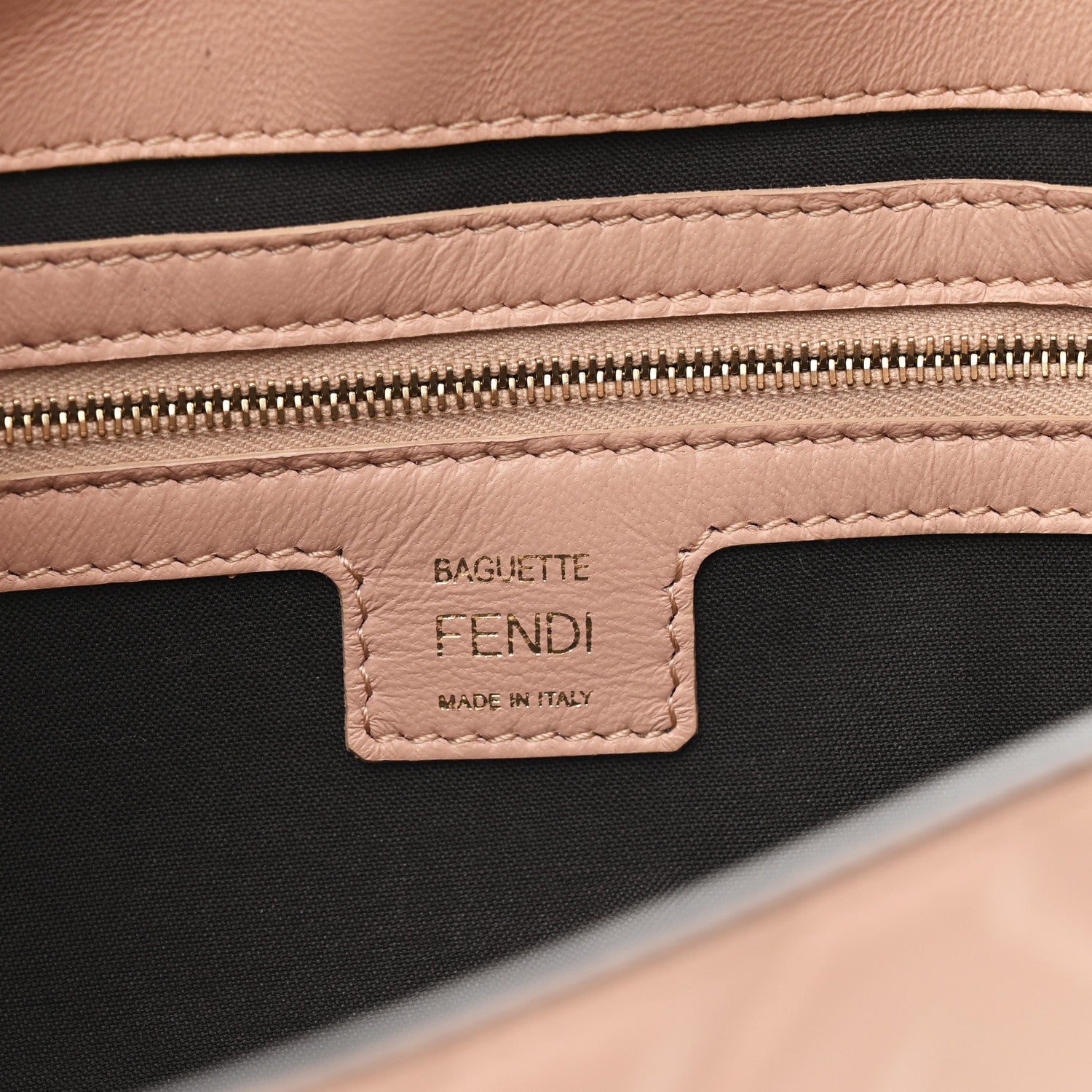 Nappa FF 1974 Embossed Baguette Rosa Bourbon
