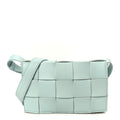 Lambskin Maxi Intreccio Cassette Bag Teal Washed