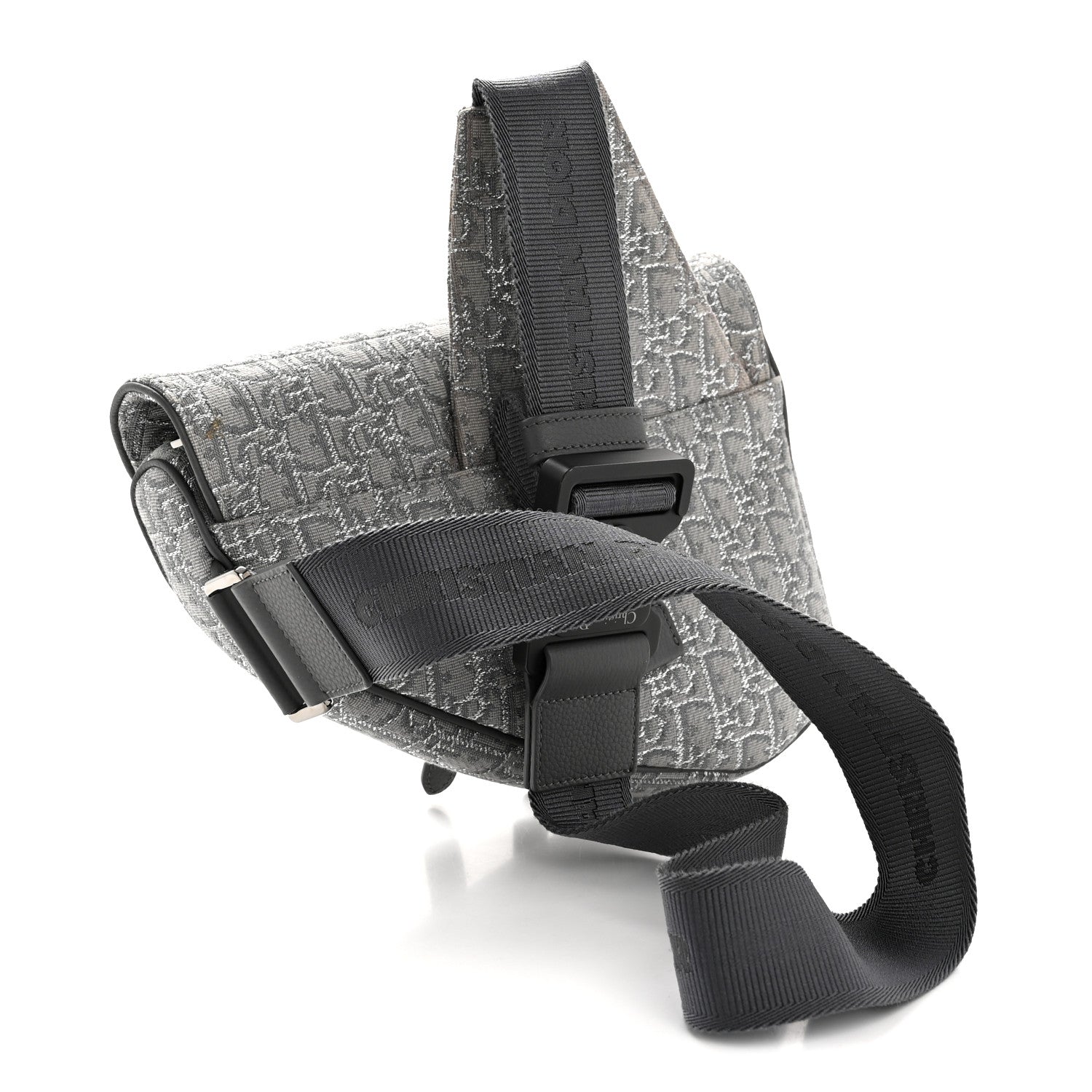 Oblique Mens Saddle Bag Grey