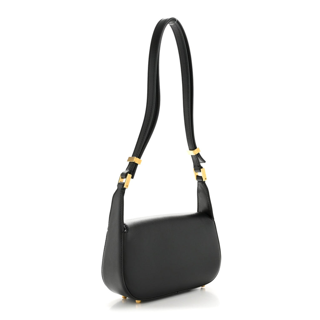 Calfskin Small Vlogo Chain Shoulder Bag Black