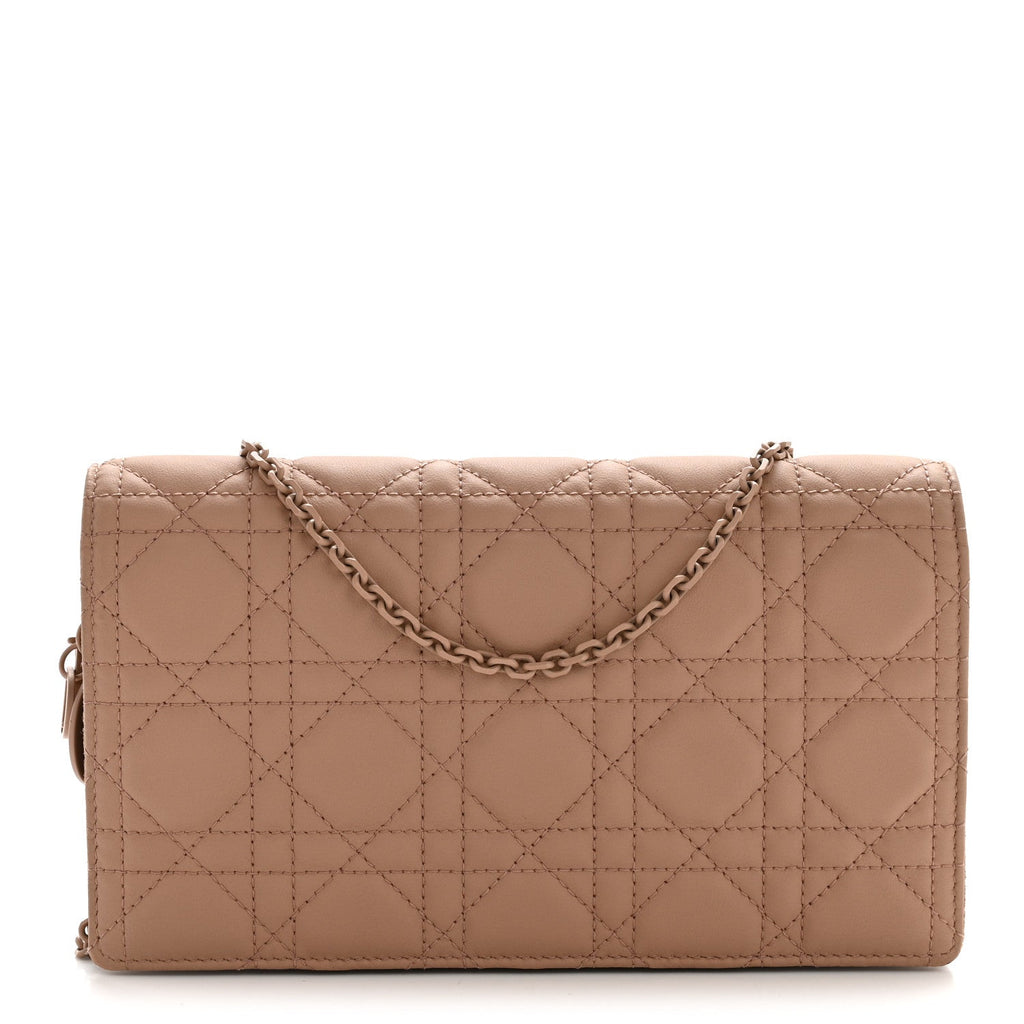 Ultra Matte Calfskin Cannage Lady Dior Clutch Fard