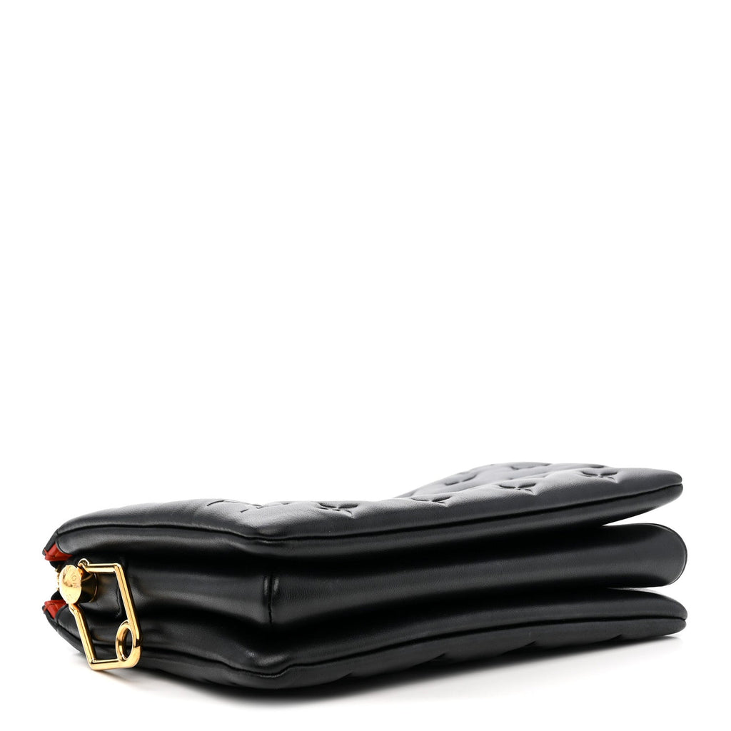 Lambskin Embossed Monogram Coussin BB Black