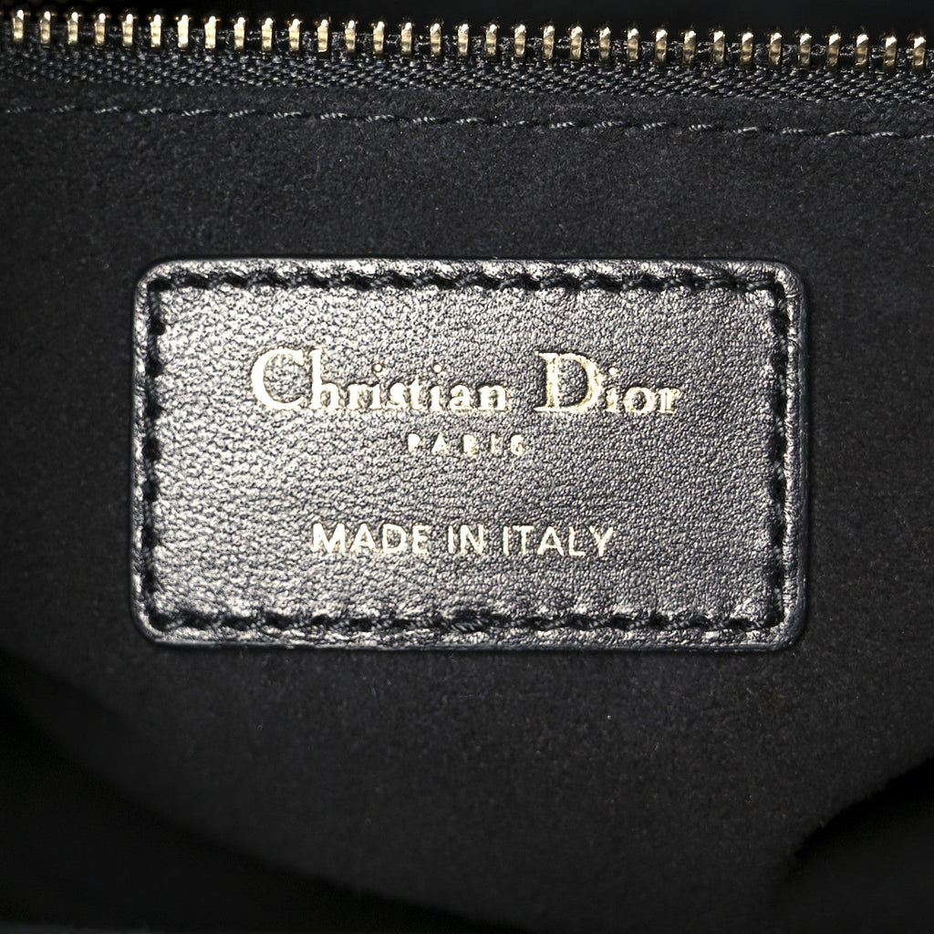 Lambskin Cannage Medium Lady Dior Black