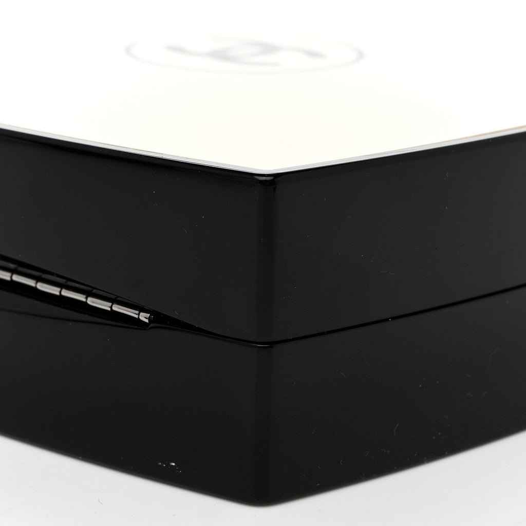 Plexiglass Compact Box Clutch Black Ivory
