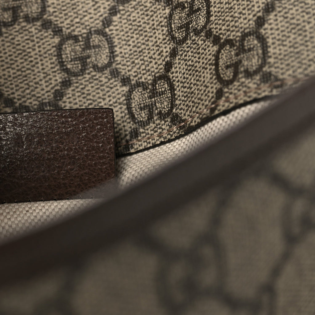 GG Supreme Monogram Neo Vintage Web Belt Bag Brown