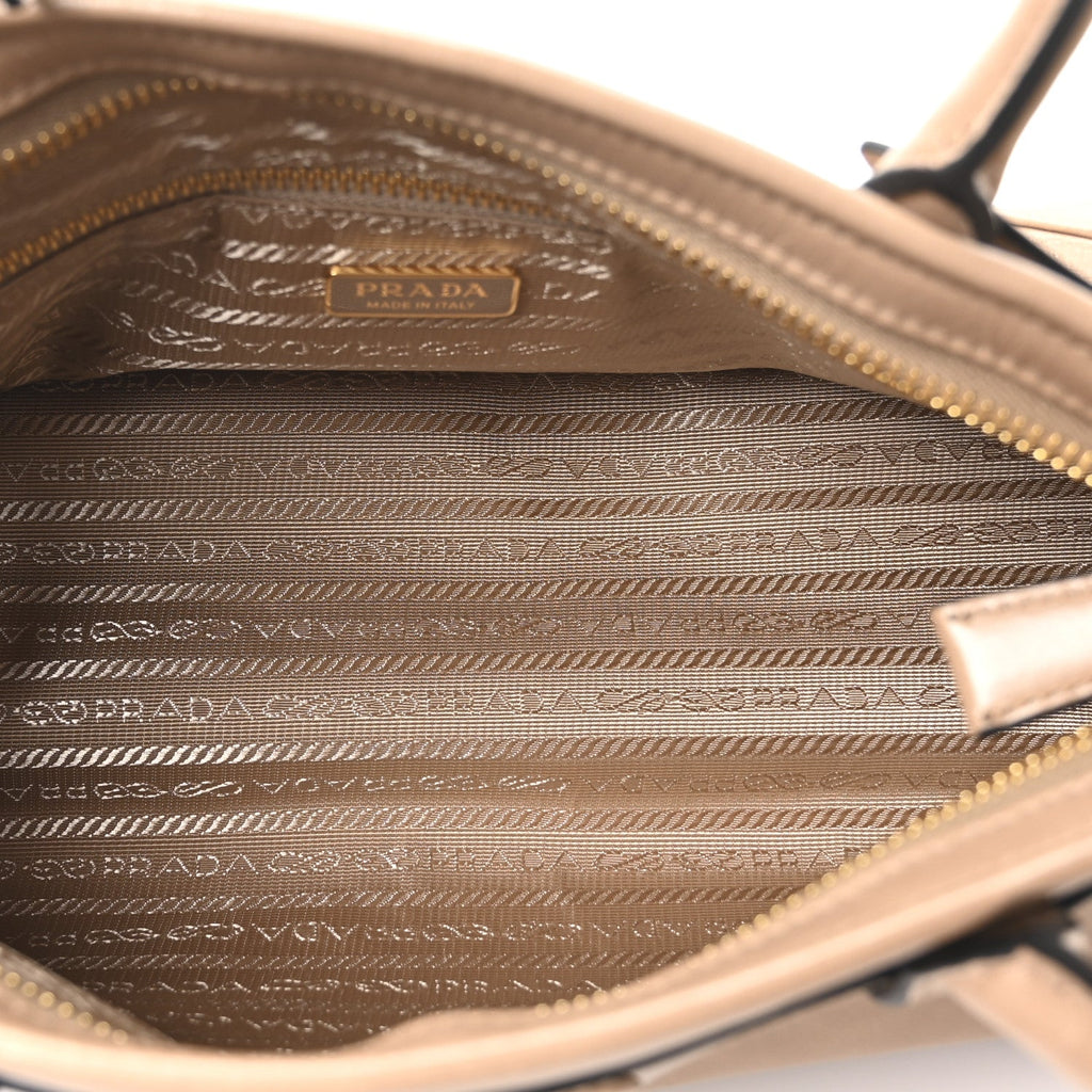 Glossy Calfskin Triangle Medium Bonnie Shoulder Bag Cameo