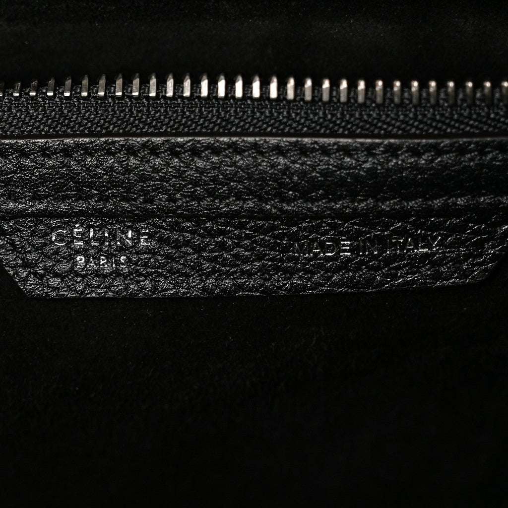 Drummed Calfskin Mini Luggage Black