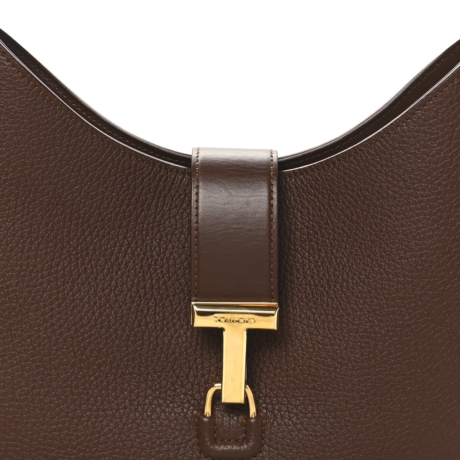 Pebbled Calfskin Monarch Hobo Bag Saddle Brown