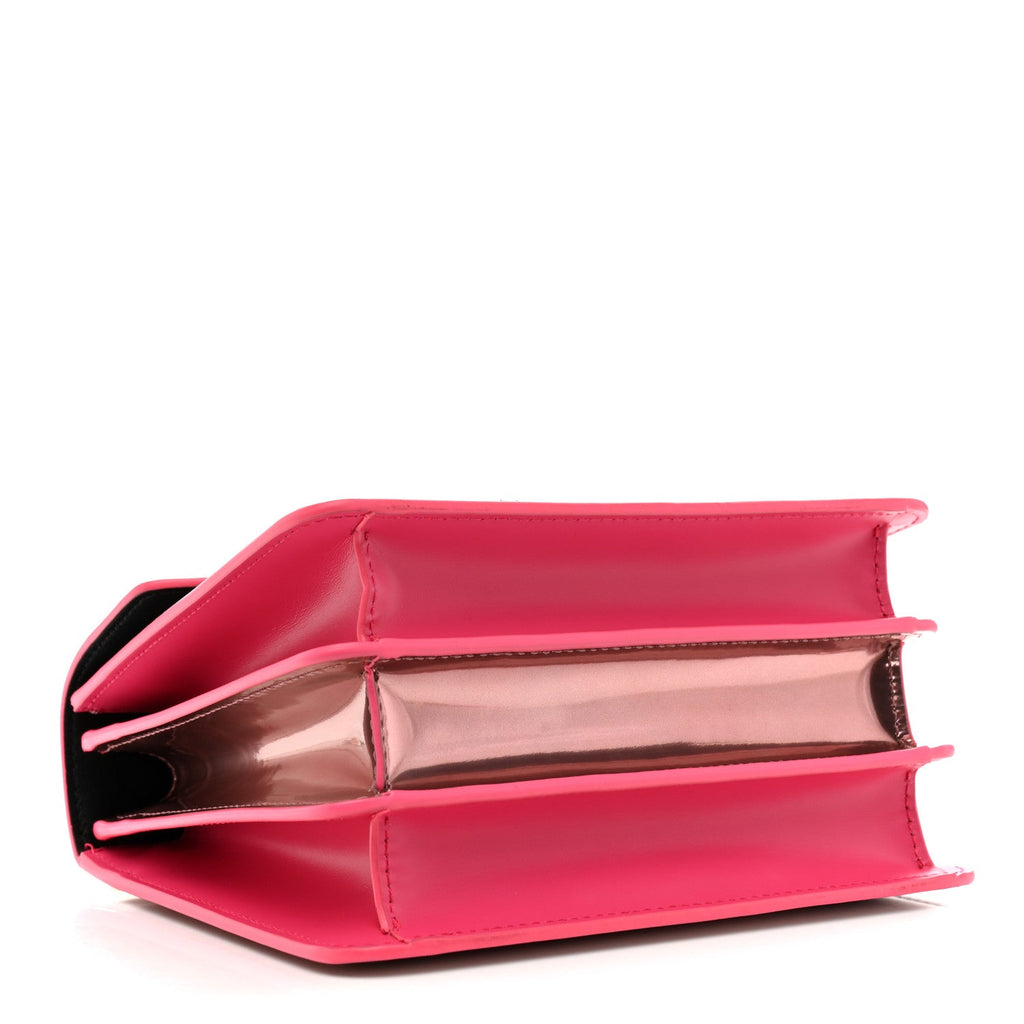 Metallic Calfskin Serpenti Forever Top Handle Pink
