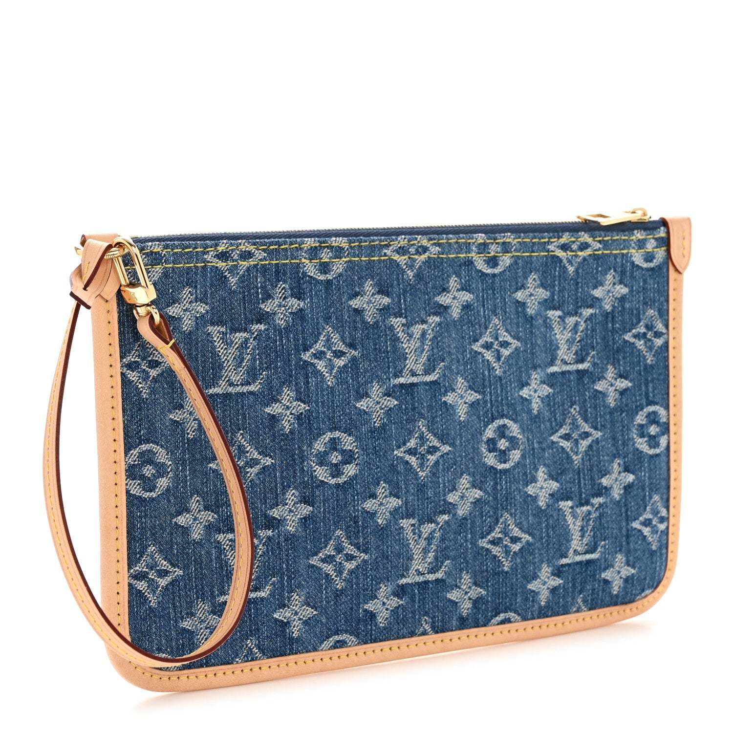 Denim Monogram Carryall MM Pochette Blue