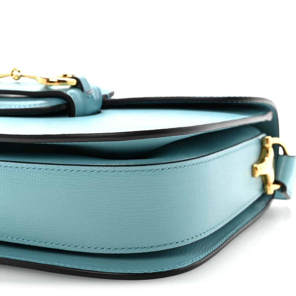 Azalea Calfskin Horsebit 1955 Shoulder Bag Dusty Azure