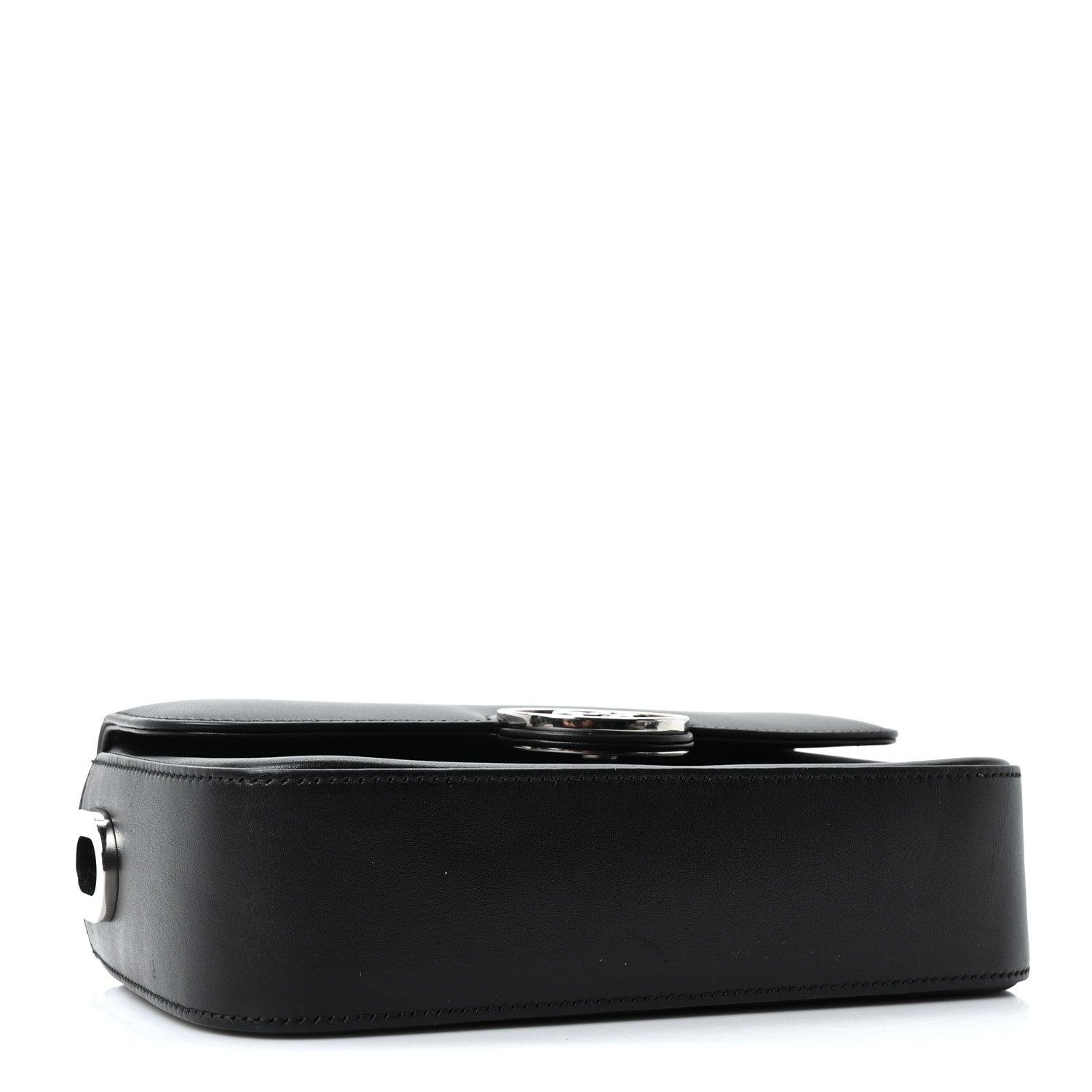 Senna Calfskin Petite GG Top Handle Shoulder Bag Black