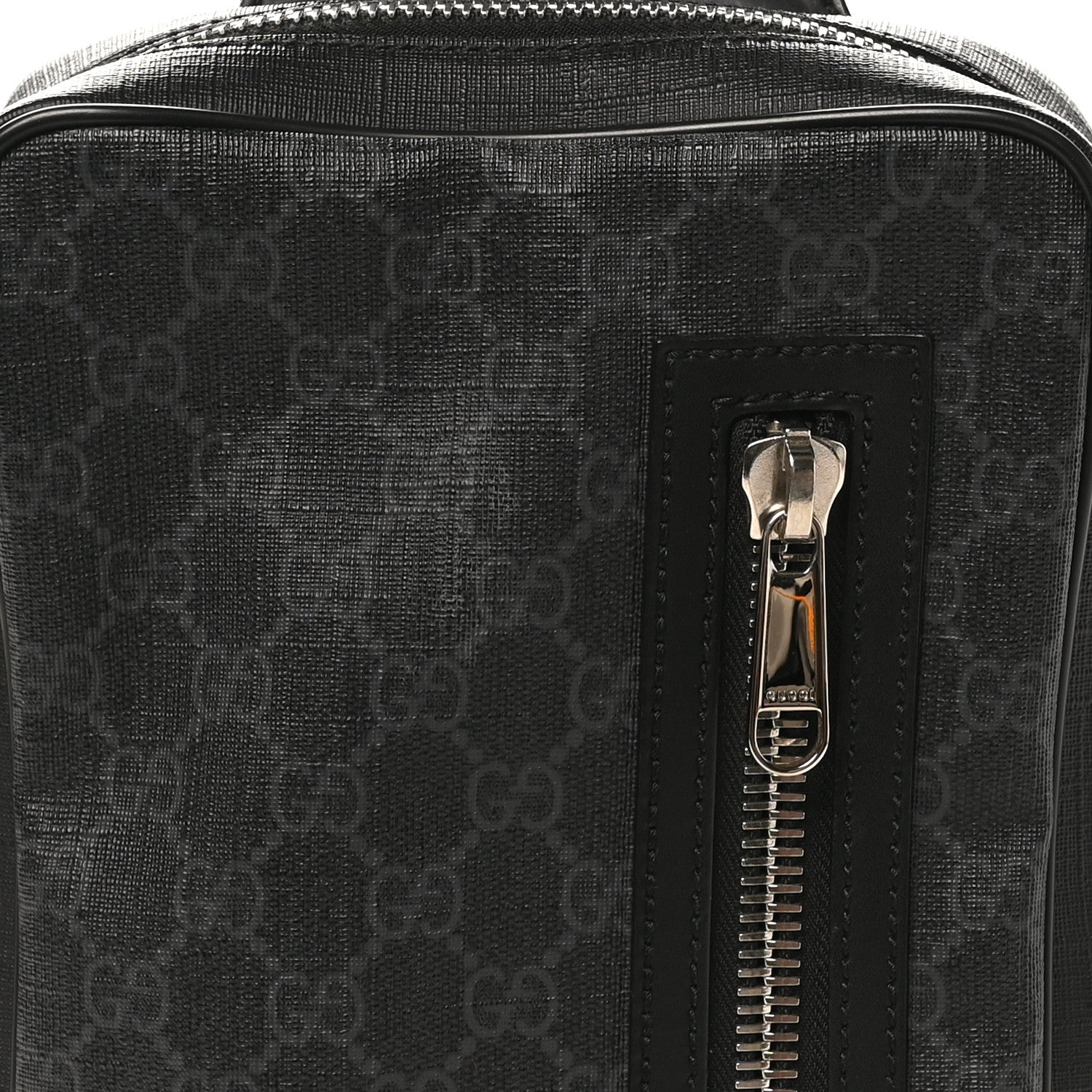 GG Supreme Monogram Web Belt Bag Black Grey