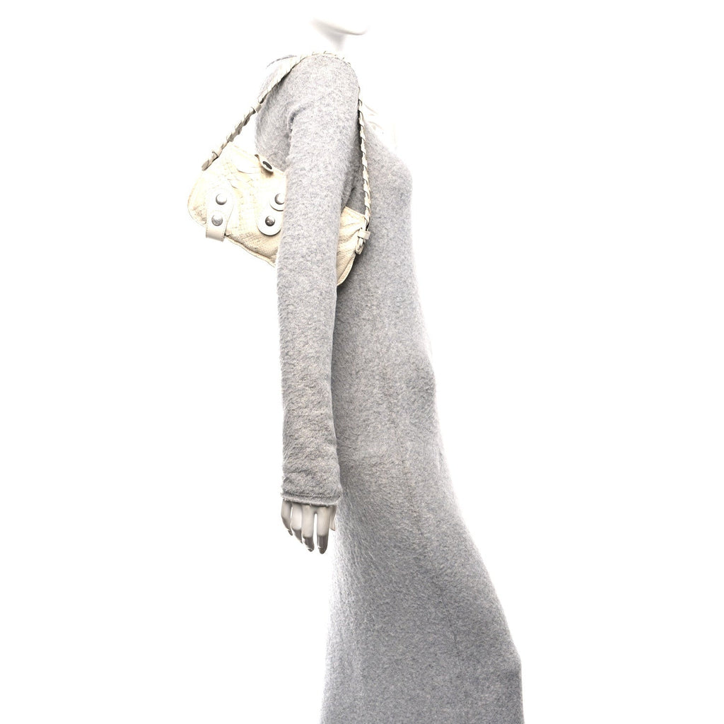 Snakeskin Silverado Mini Bag Ivory