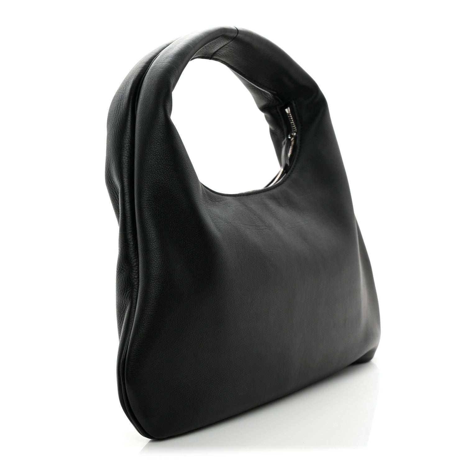 Grained Calfskin Small Everyday Shoulder Bag Black