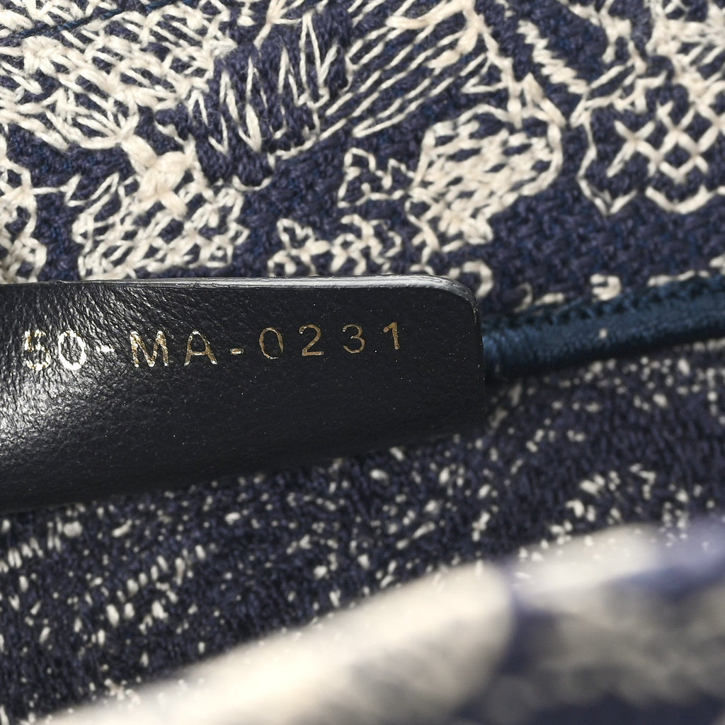 Canvas Embroidered Large Dioriviera Toile De Jouy Reverse Book Tote Blue