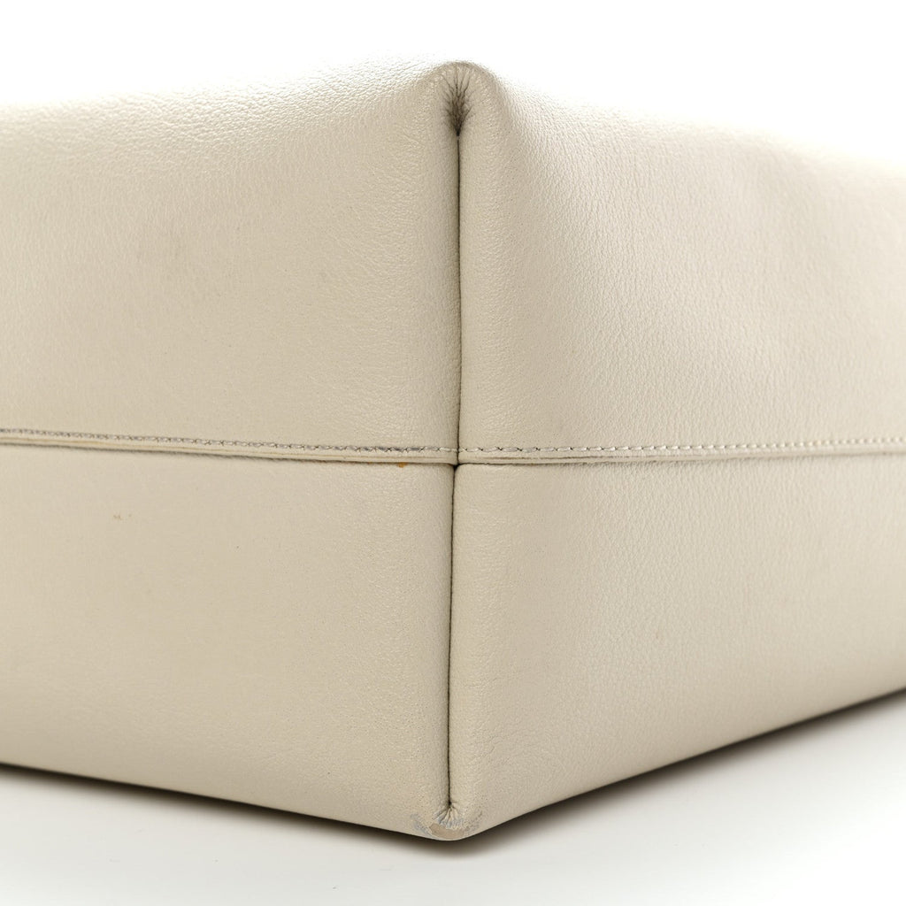 Calfskin Large Shopping Tote Porcellana