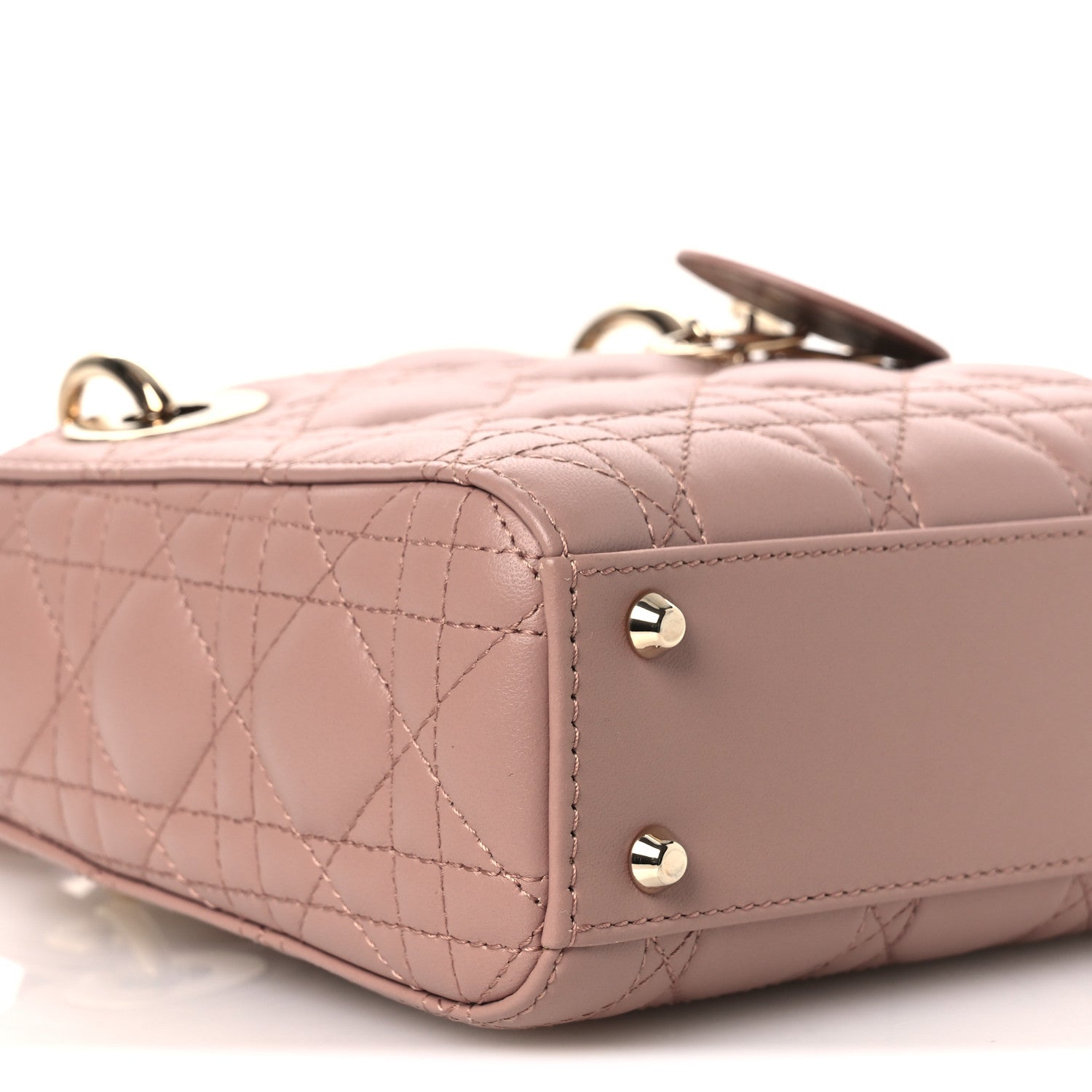 Lambskin Cannage Mini Lady Dior Blush