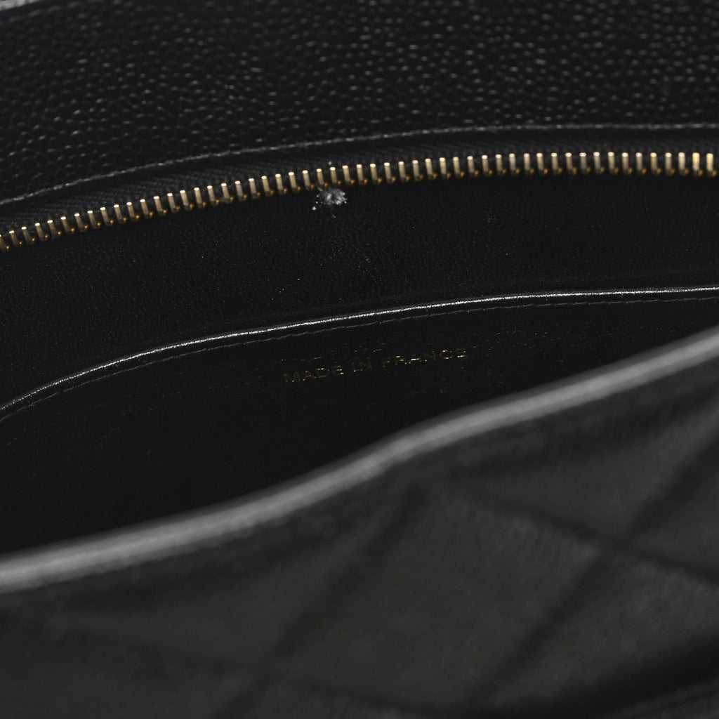 Caviar Quilted Medallion Tote Black