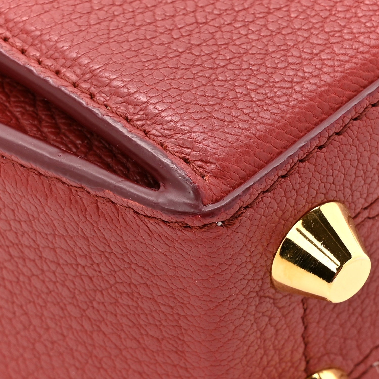 Silky Amish Grained Box Shoulder Bag 16 Lacquered Red