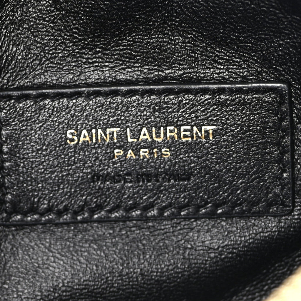 Lambskin Quilted Gaby Zipped Pouch Black