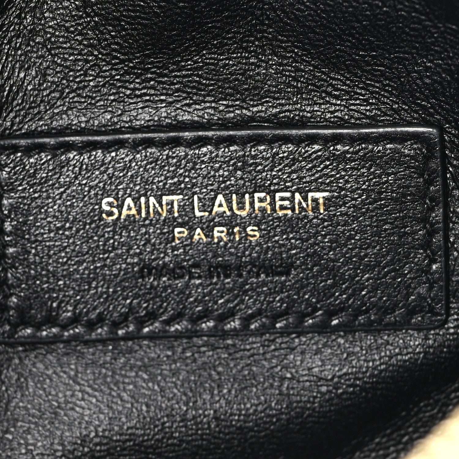 Lambskin Quilted Gaby Zipped Pouch Black