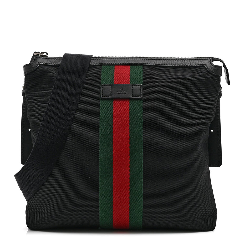 Techno Canvas Web Messenger Bag Black
