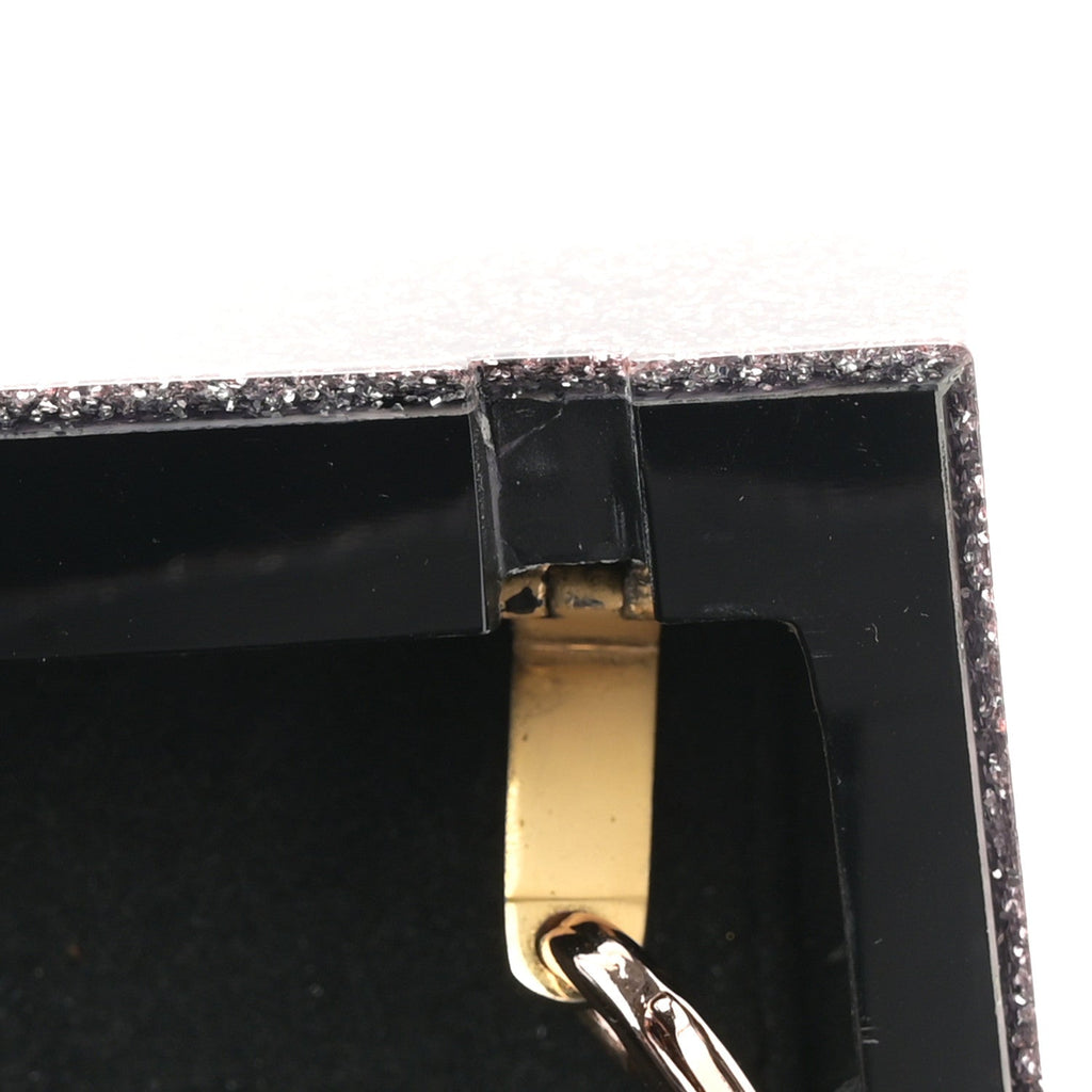 Acrylic Glitter Chain Clutch Copper