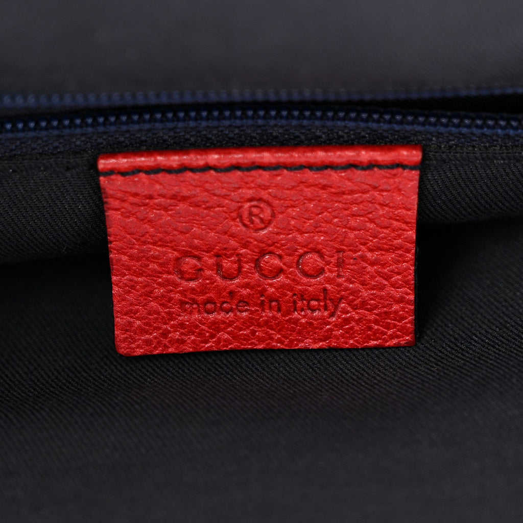 Monogram Work Tote Navy Red