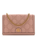 Calfskin GG Matelasse Chain Wallet Rhodamine Light Pink