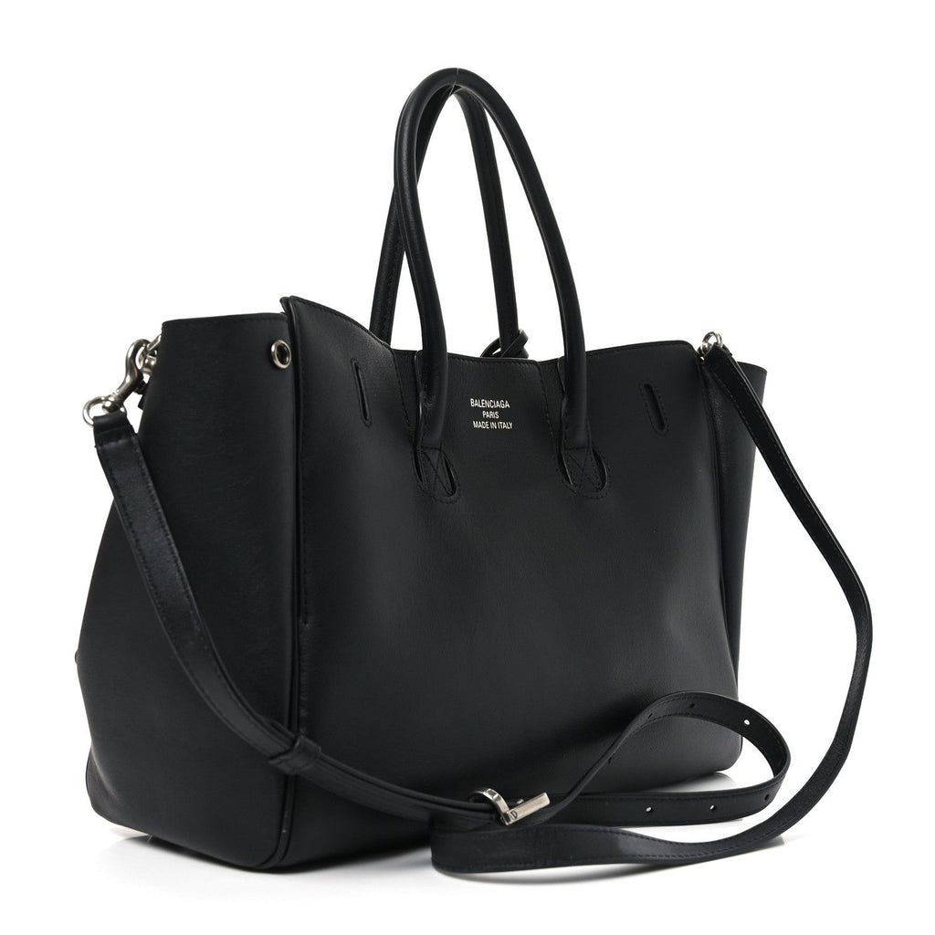 Smooth Calfskin Small Bel Air Carry All Bag Black