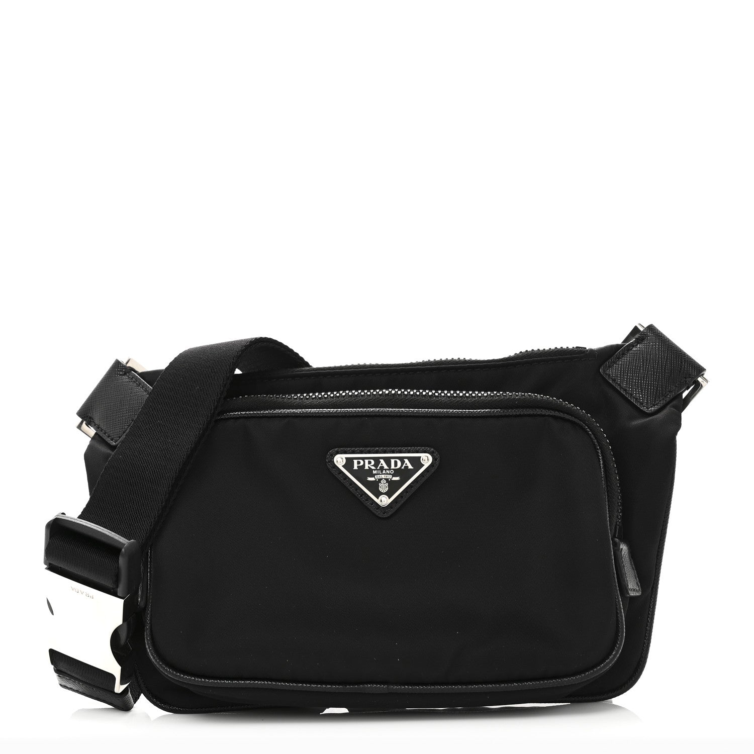 Re-Nylon Saffiano Belt Bag Black