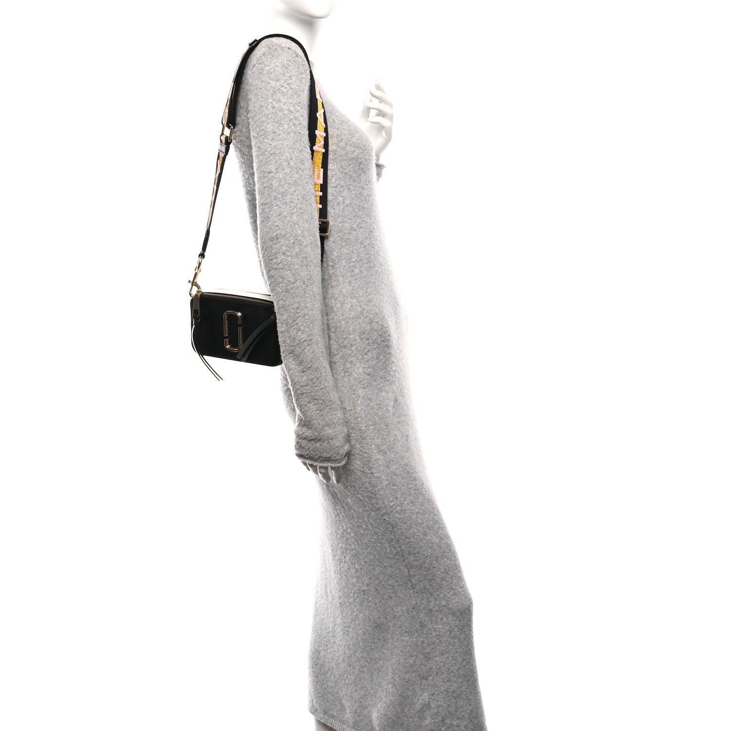 Saffiano Small Snapshot Camera Black Mulitcolor