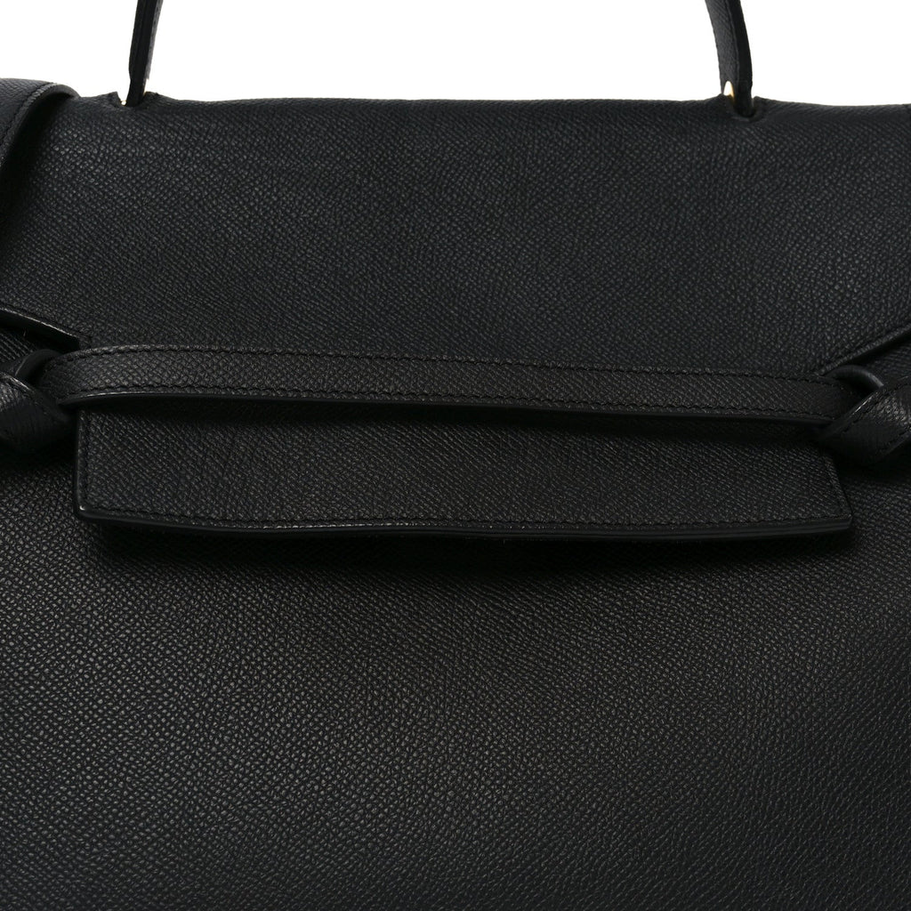 Grained Calfskin Mini Belt Bag Black