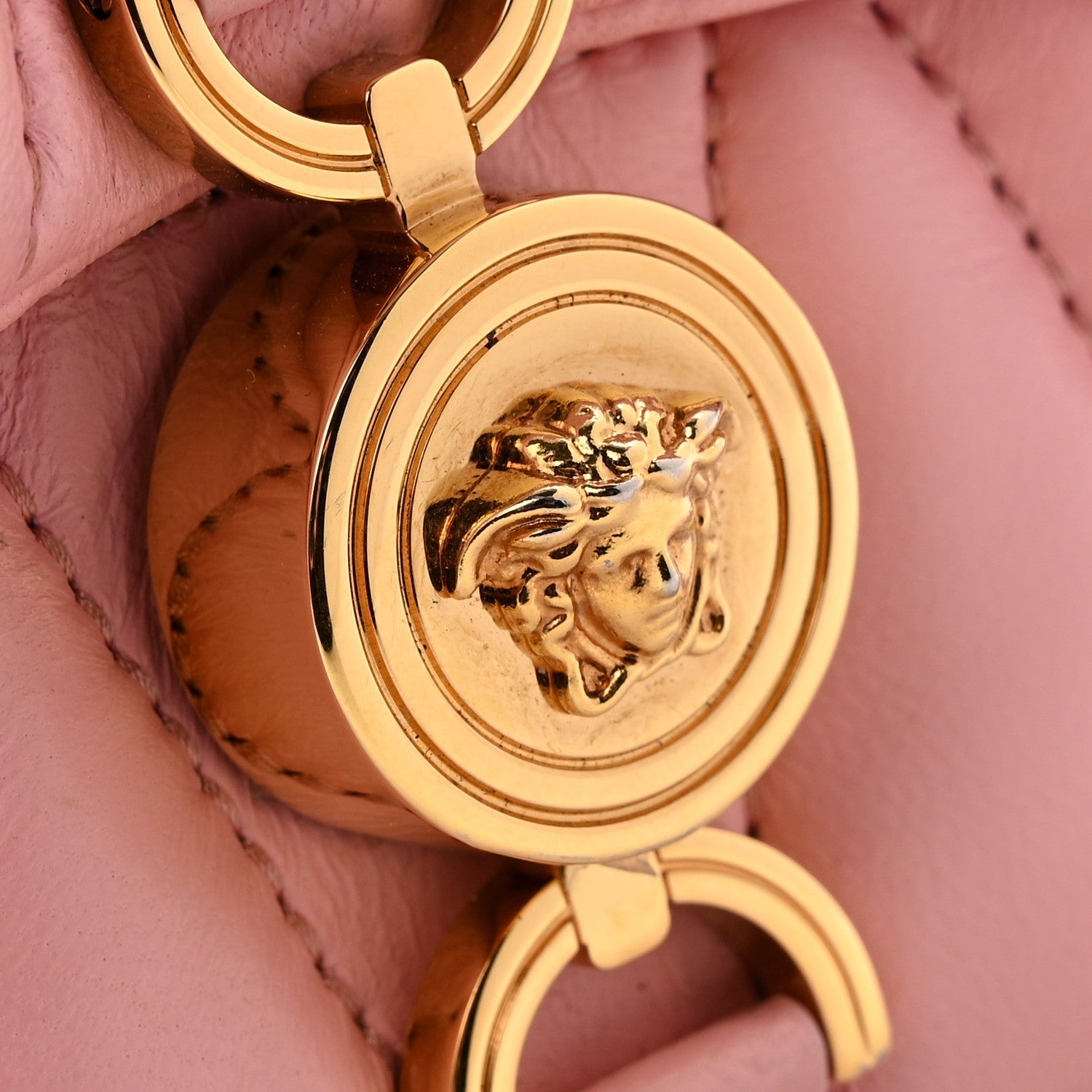 Lambskin Quilted Mini Kleio Crossbody Bag Light Pink