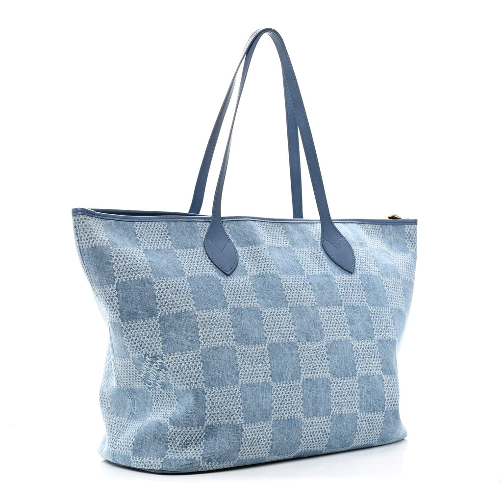 Damier Denim 3D Nevereverfull Denim Blue