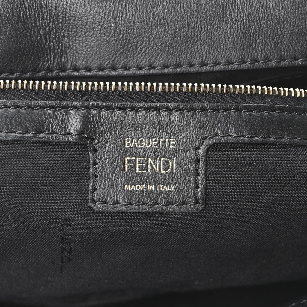Nappa FF 1974 Embossed Baguette Black