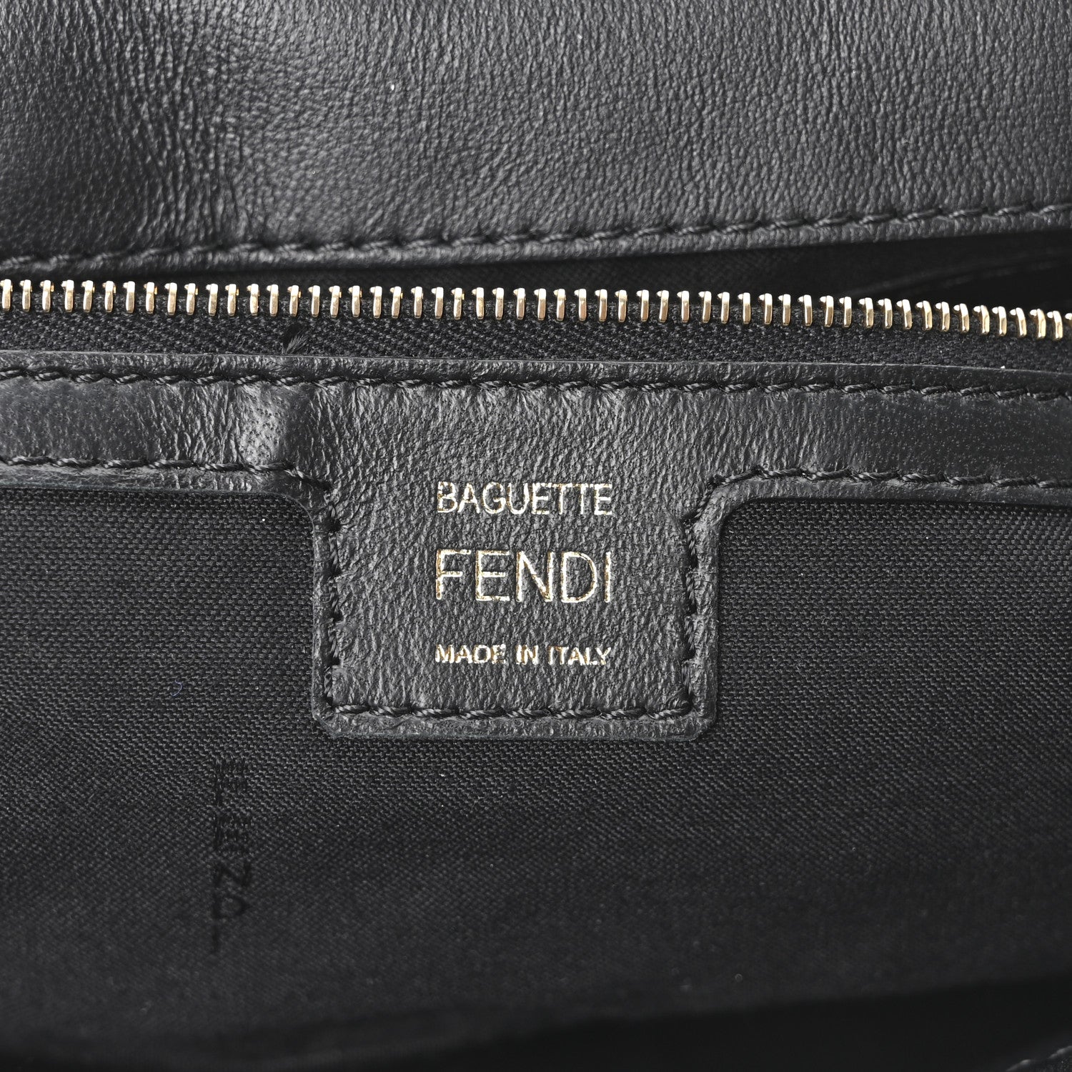 Nappa FF 1974 Embossed Baguette Black