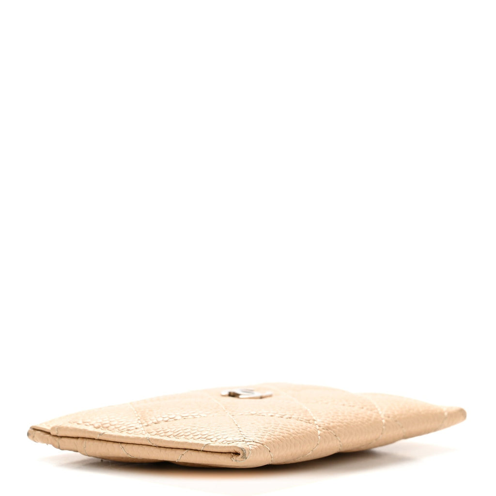 Caviar Quilted  Holder Beige